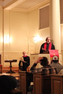 Rev. Tripp Hudgins preached the sermon, "Mountaintop Quandary." 